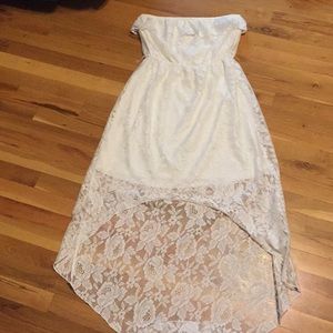 Cute lace high low dress